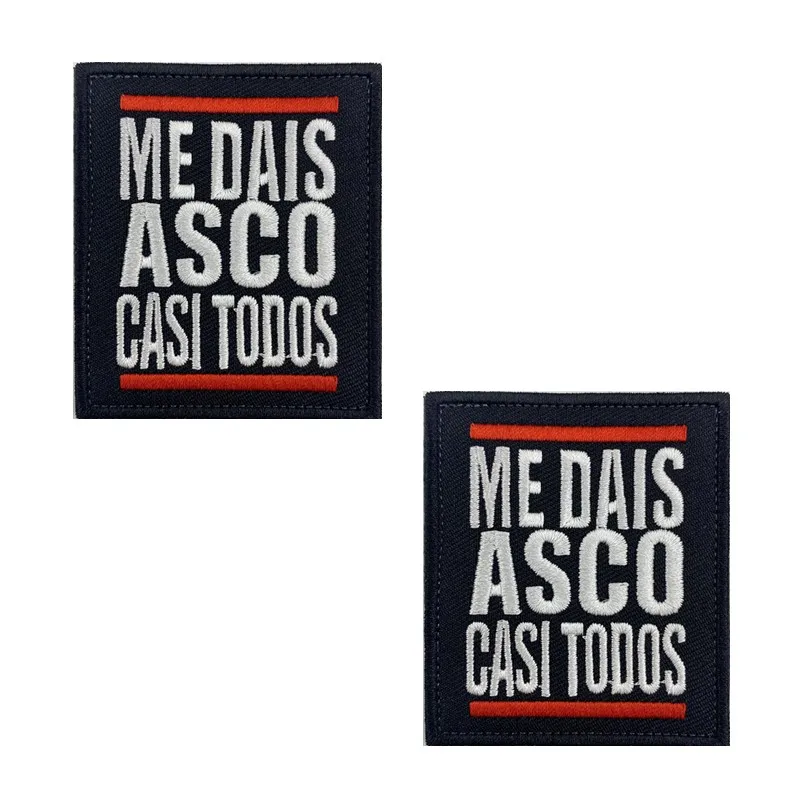 Parches tácticos bordados alfabeto español chevron motivacional - imagen 2