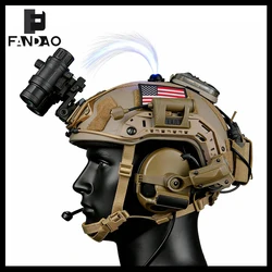Casco táctico airsoft NVG con auriculares de comunicación para cosplay