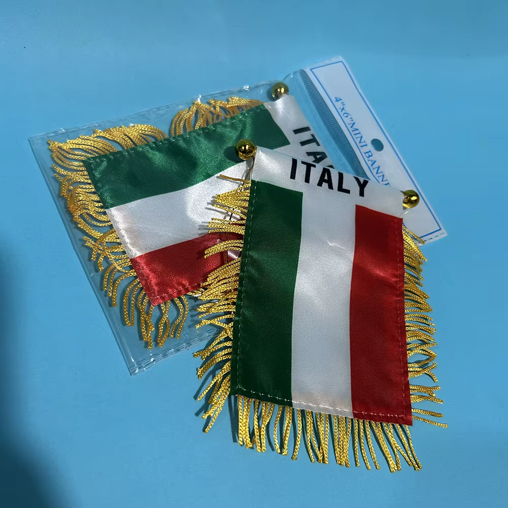 Bandera de Italia para coche, poliéster impresa por ambos lados - imagen 4