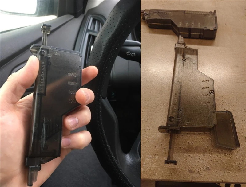 Cargador airsoft instalado en weapon