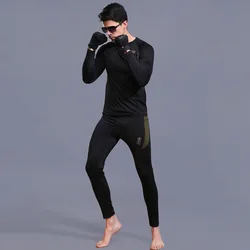 ESDY Ropa interior térmica táctica de lana negra, secado rápido