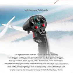 Simulador de vuelo con base metálica y control multifunción