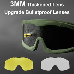 Gafas tácticas 3mm para combate - a prueba de explosiones y caza