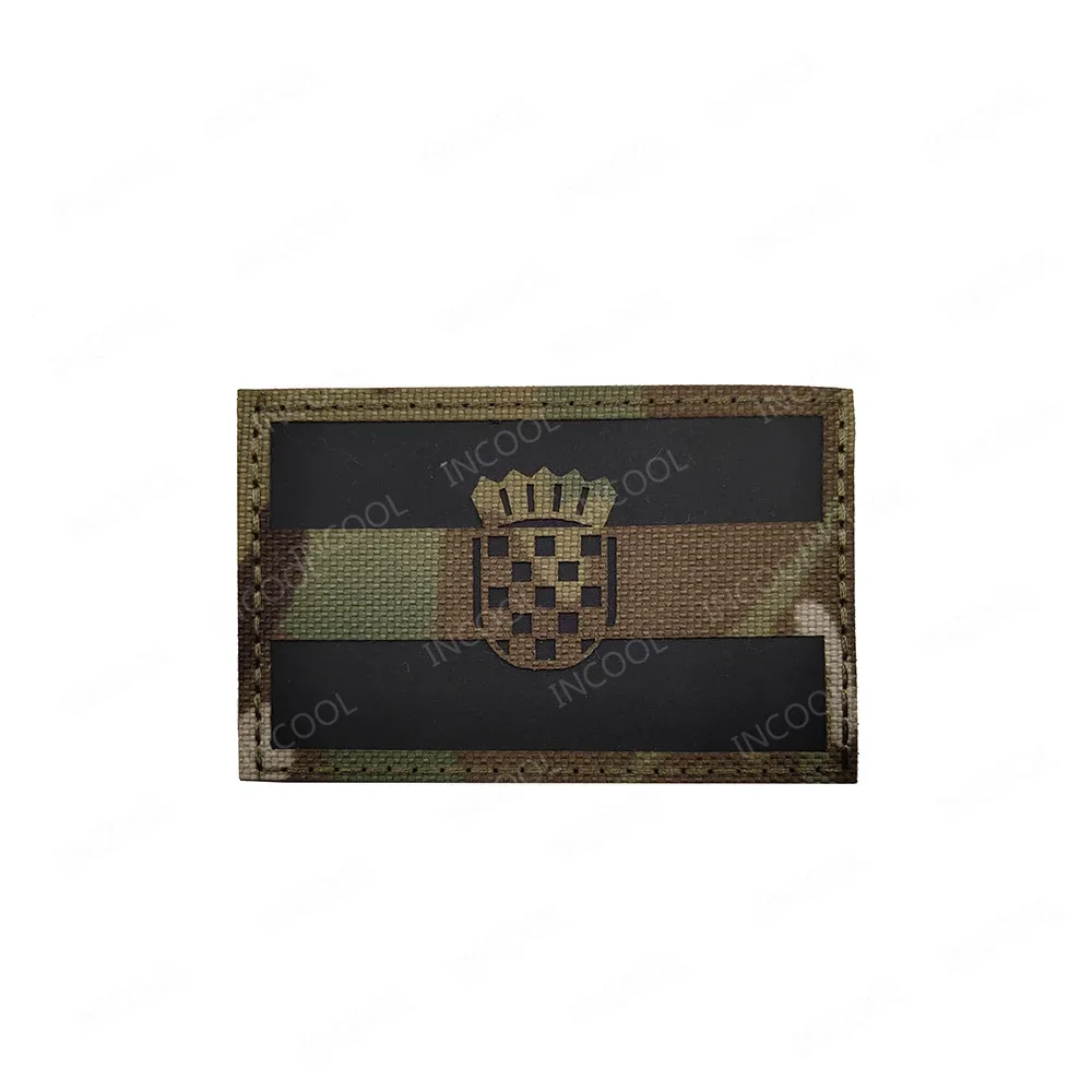 Parche bordado bandera Croacia PVC – Brazalete insignia hombro - imagen 3