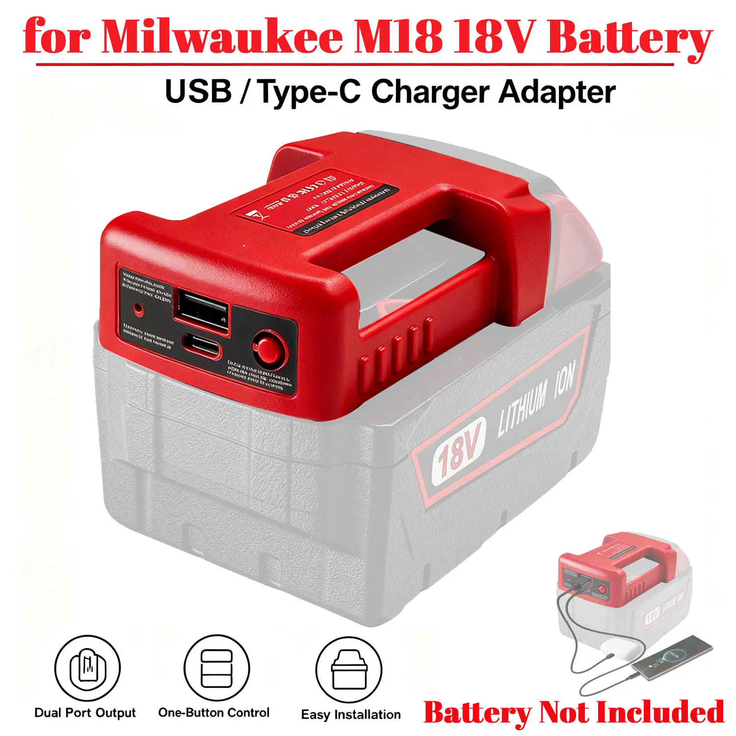 Milwaukee adaptador de corriente portátil con montaje en cinturón - imagen 5
