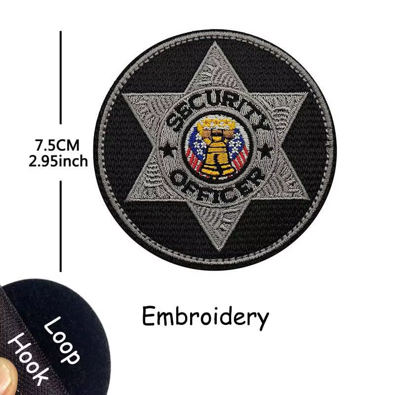 Parche táctico bordado emblema oficial seguridad gancho y bucle - imagen 2