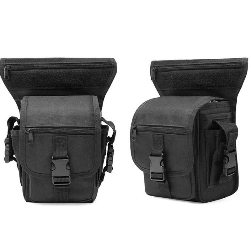 Bolsa táctica de pierna MOLLE nailon camuflaje para hombre caza - imagen 2