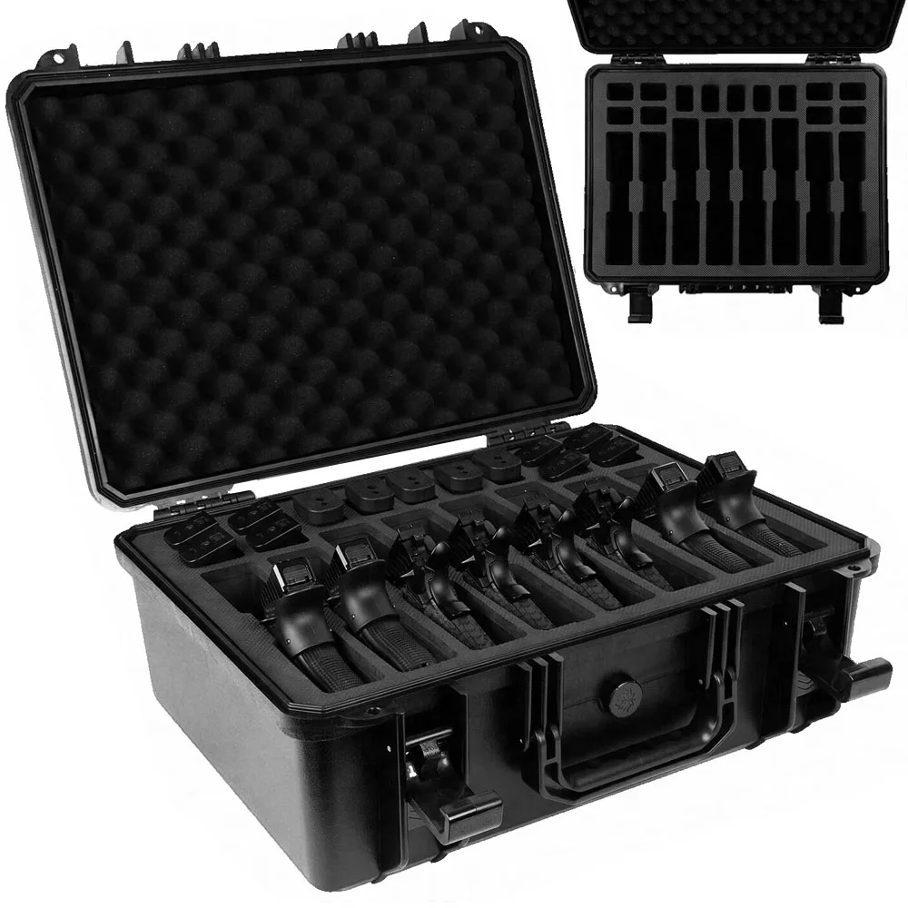 Estuche táctico para pistola rígido impermeable con espuma precortada - imagen 4