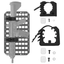 Organizador panel táctico MOLLE con adaptador QLS para funda pistola
