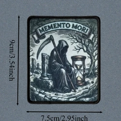 Parche táctico Memento Mori Reaper con velcro para brazalete