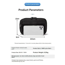 Bolsa táctica MOLLE de cintura EDC compacta para teléfono y útiles