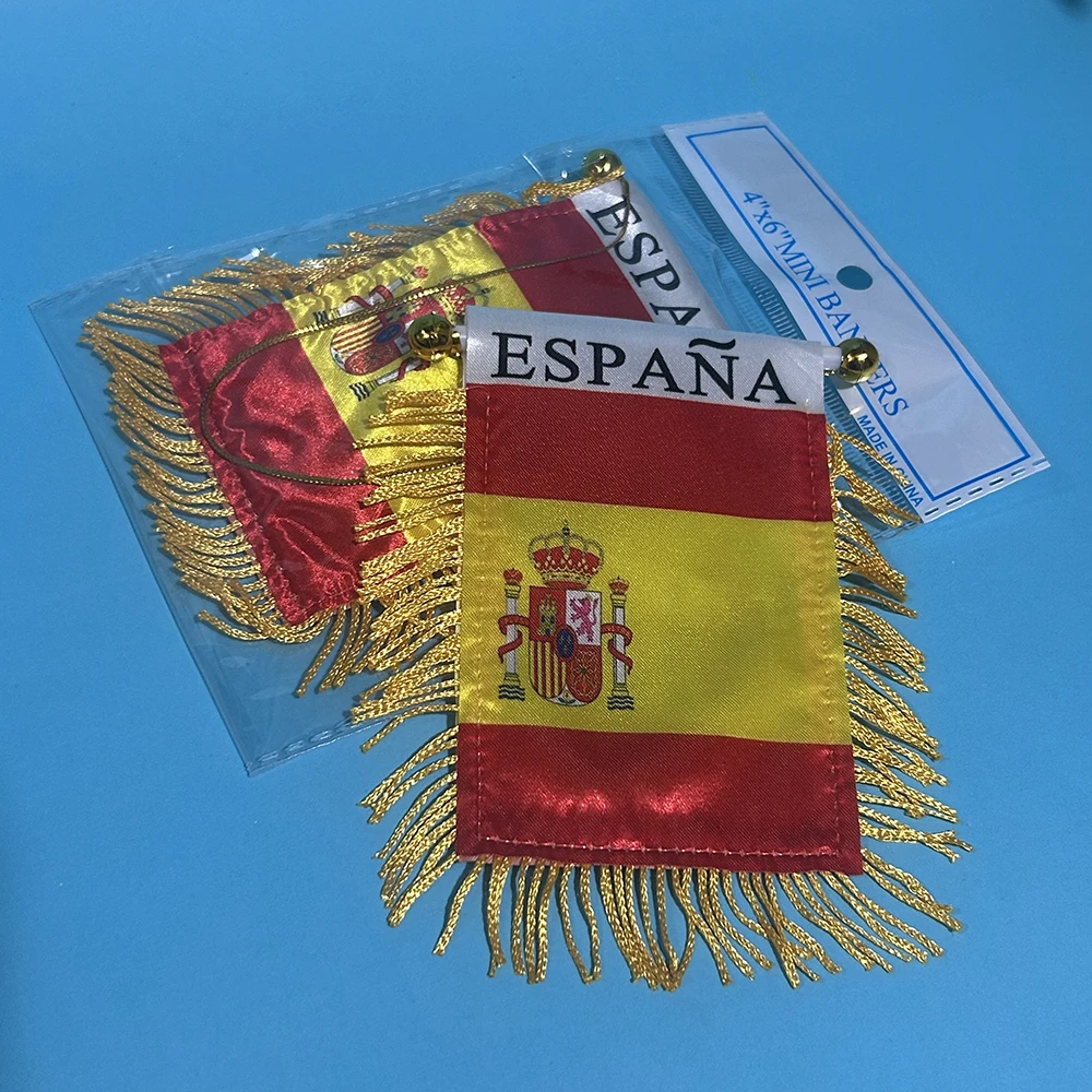 Banderín colgante de España mini para exterior de coche