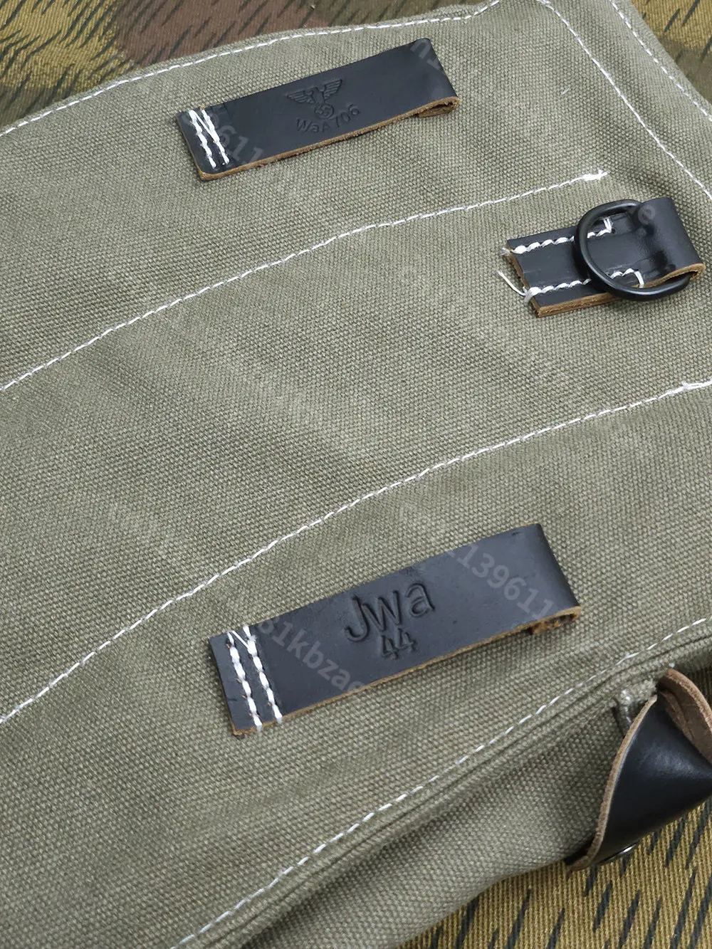 Bolsa para revistas lona verde gris tigre Segunda Guerra Mundial - imagen 3