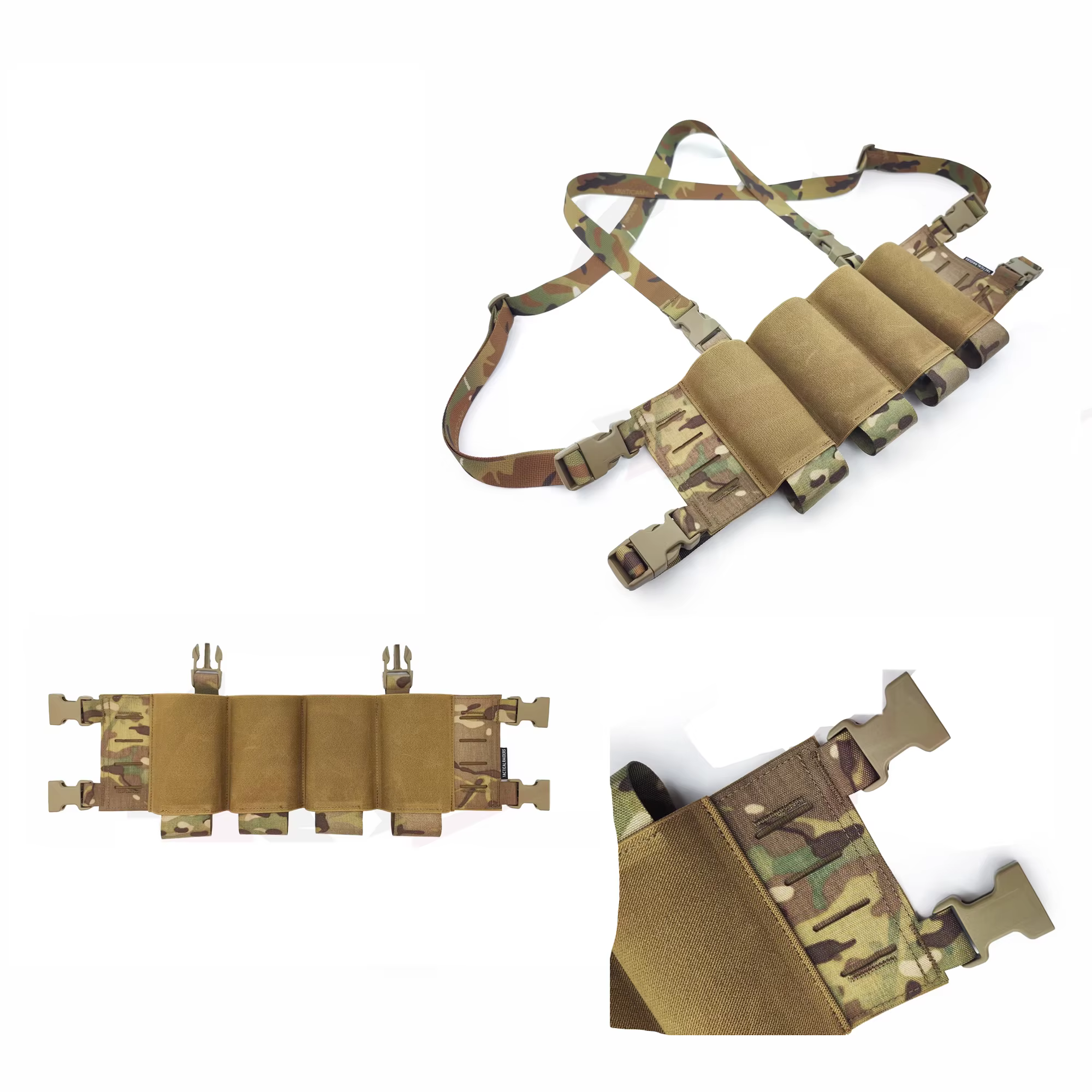 Pechera táctica modular MOLLE portaaccesorios baja visibilidad