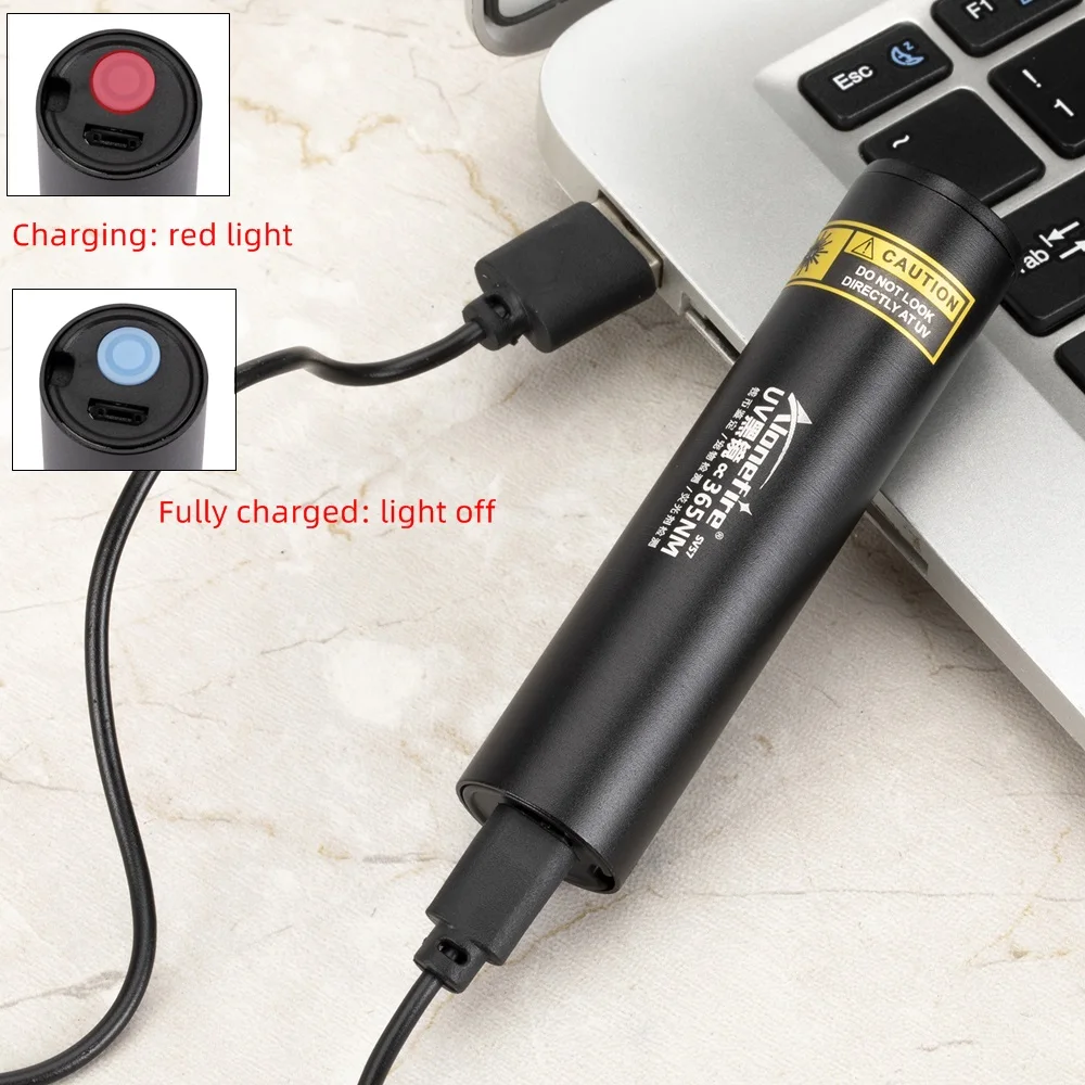 Linterna UV 3W 365nm – Luz negra portátil para inspección táctica - imagen 5