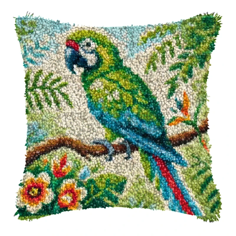 Cojín Bird almohada bordada con gancho y foamiran para manualidades - imagen 3