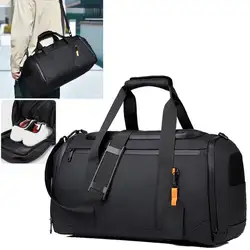 Bolsa táctica de lona con separador seco y húmedo para viaje gimnasio