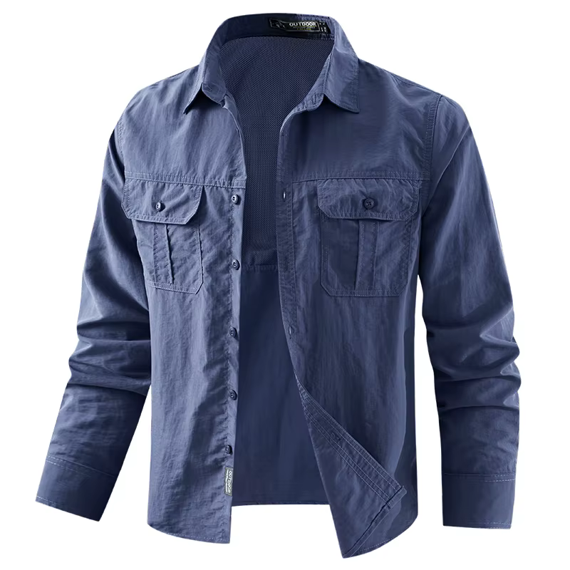 Camisa táctica de manga larga hombre multibolsillos transpirables - imagen 5