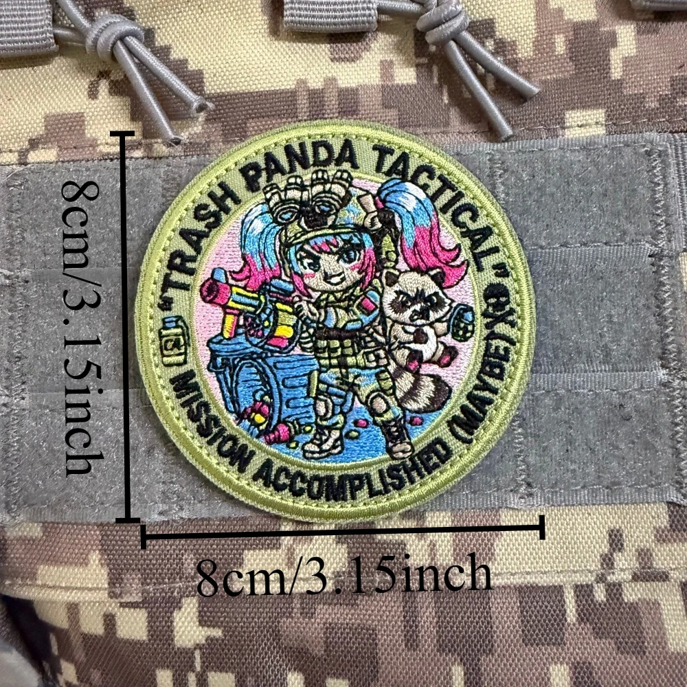 Parche táctico moral bordado Misión cumplida con velcro – oso panda - imagen 4