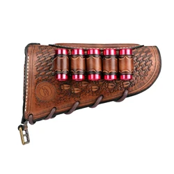 Tourbon funda de culata de rifle cuero con almohadilla mejilla