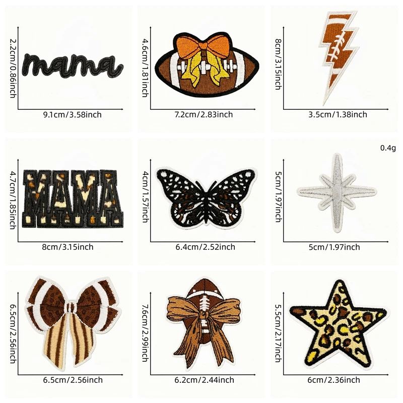 Parches bordados leopardo con estrella para planchar o coser - imagen 3