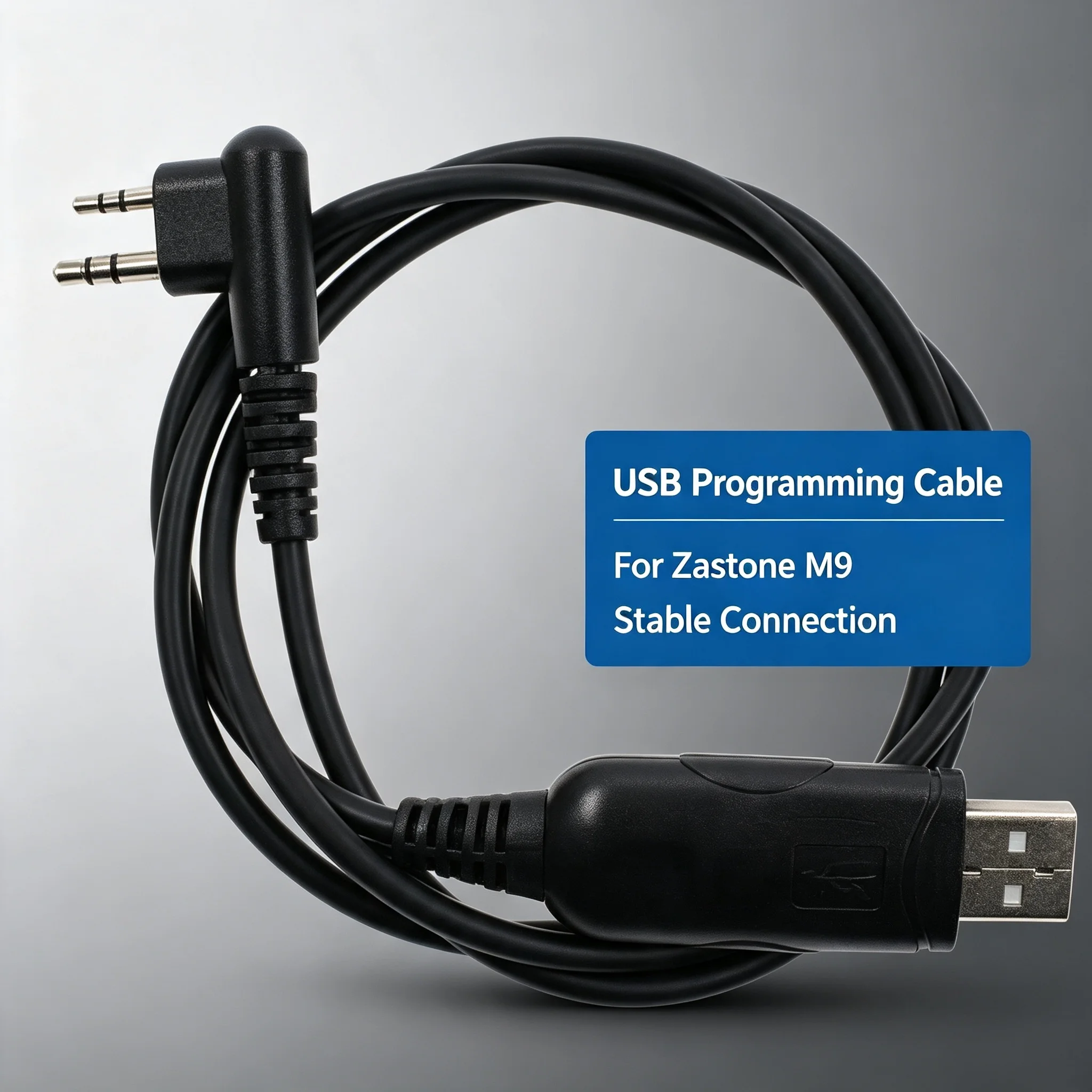 Zastone M9: cable USB de programación con conector de 2 pines tipo M - imagen 4
