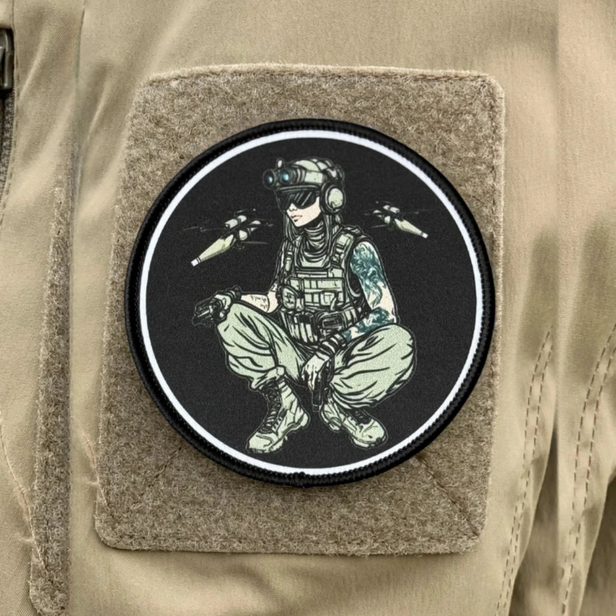 Parche táctico FPV operador morale – gancho y bucle para ropa - imagen 4