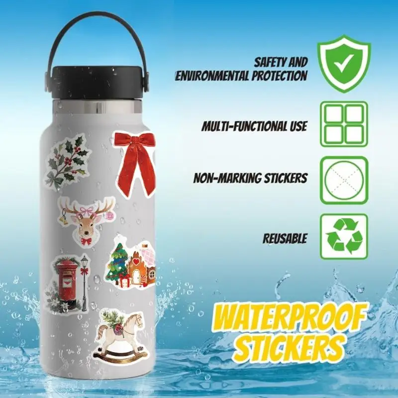 Pegatinas navideñas PVC impermeables extraíbles infantiles - imagen 4