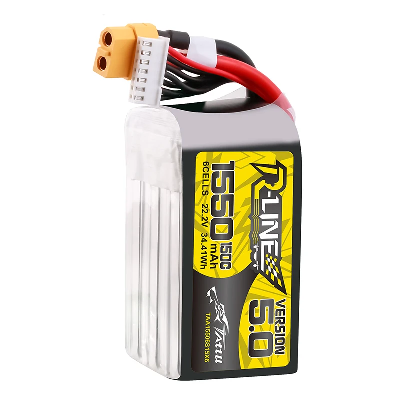 TATTU R-LINE 1550mAh 6S – Batería LiPo 150C para drone FPV XT60 - imagen 5