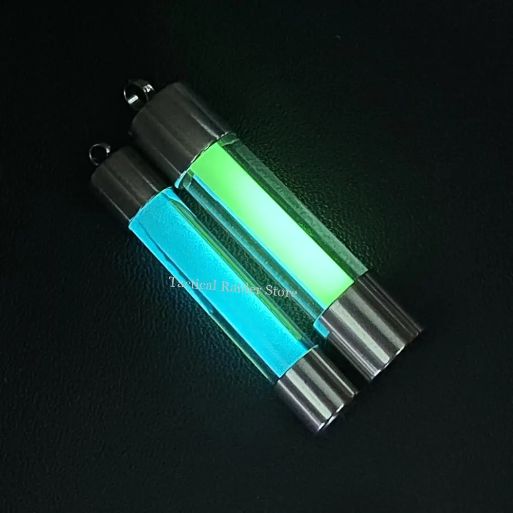 Llavero EDC colgante luminoso acero inoxidable y vidrio - imagen 3