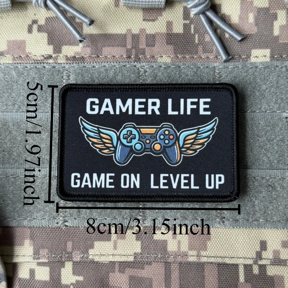 Parche táctico Gamer Level Up con velcro