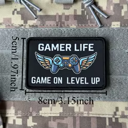 Parche táctico Gamer Level Up con velcro