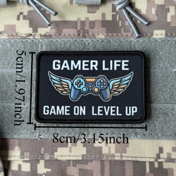 Parche táctico Gamer Level Up con velcro