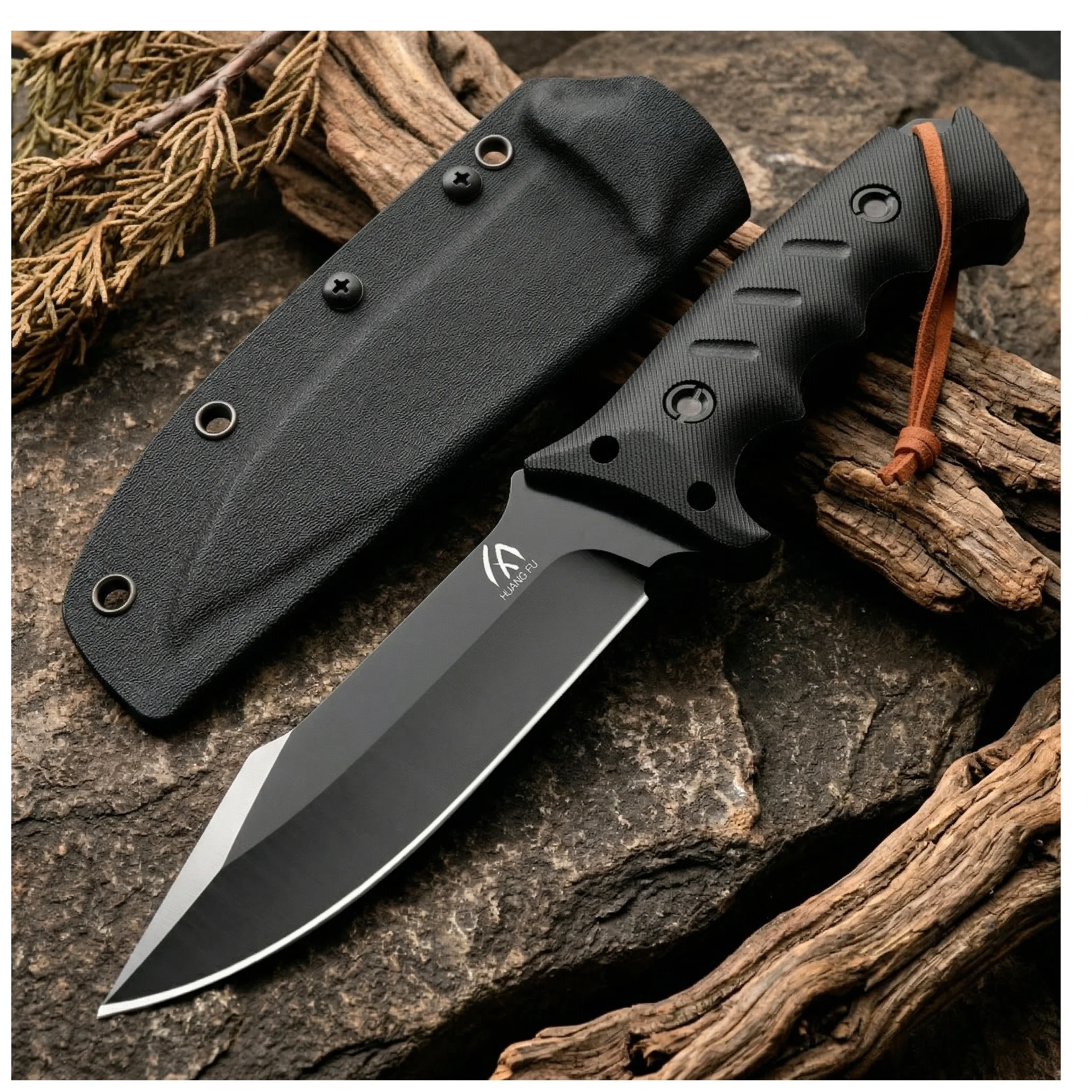 Cuchillo táctico multifunción con mango G10 y funda - imagen 2