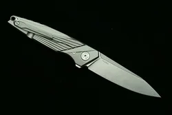 LEMIFSHE L03 Cuchillo plegable táctico M390 titanio para camping
