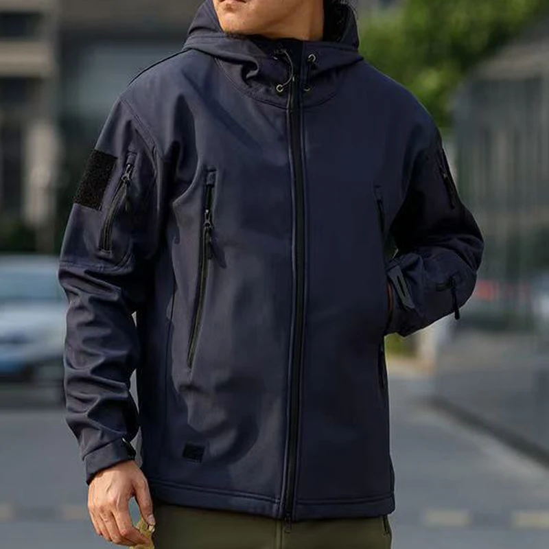 Chaqueta táctica invierno piel de tiburón militar para frío - imagen 5