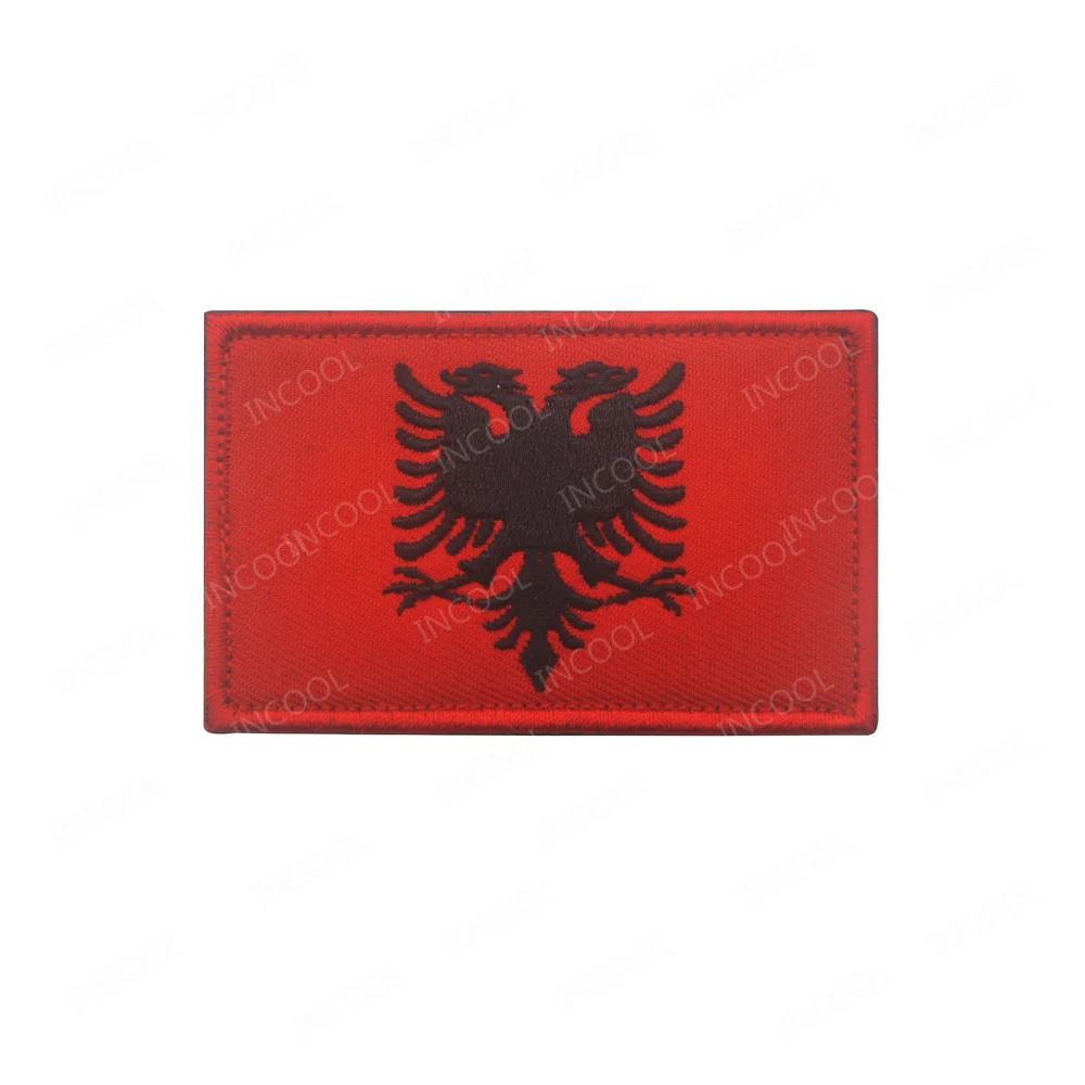 Parche PVC bandera Albania para mochila táctica - Resistente