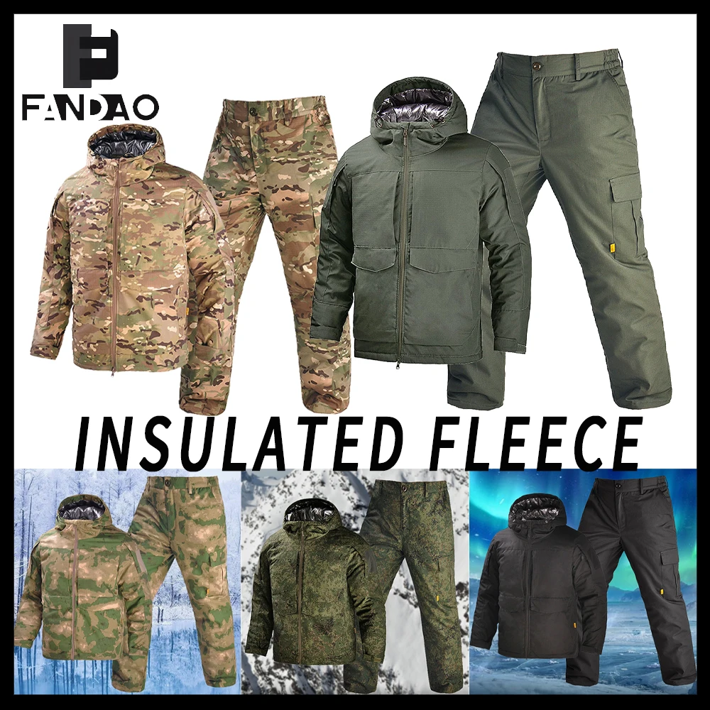 Conjunto táctico impermeable camuflaje cortavientos lana aislante - imagen 3
