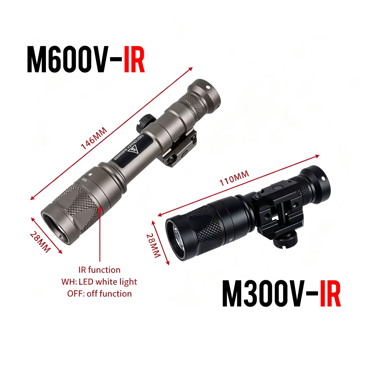 SureFire M300V/M600V – Linterna táctica LED para rifle - imagen 2