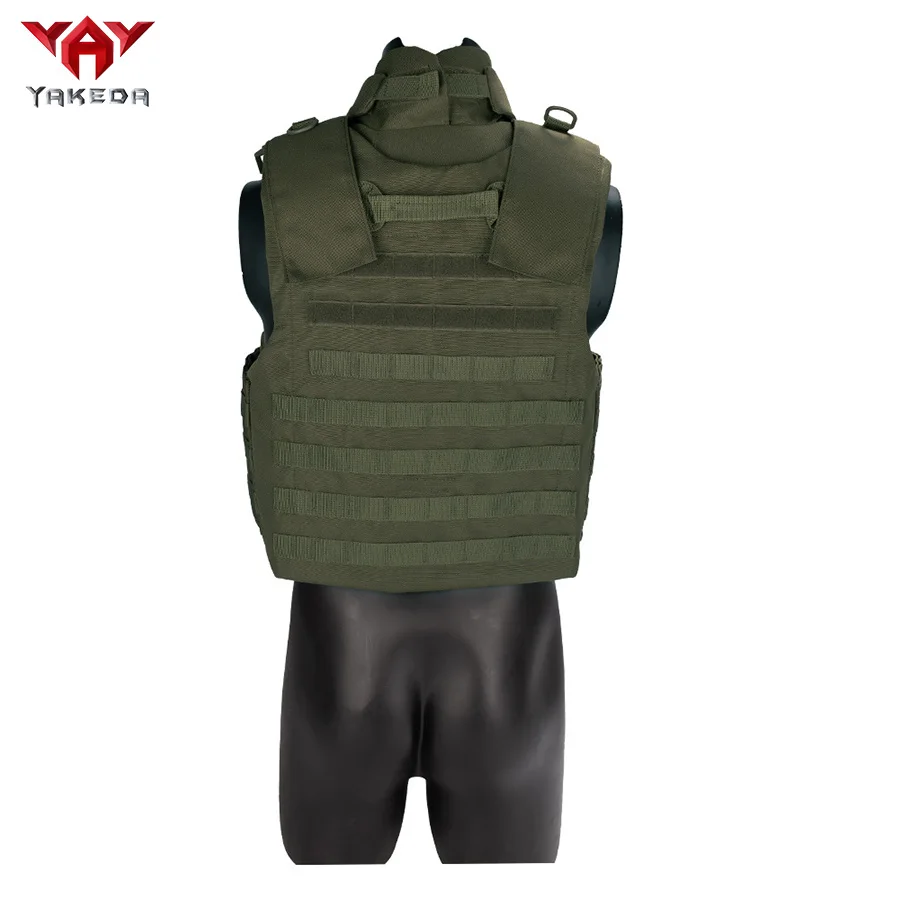 YAKEDA chaleco táctico de protección completa con cuello PALS - imagen 3
