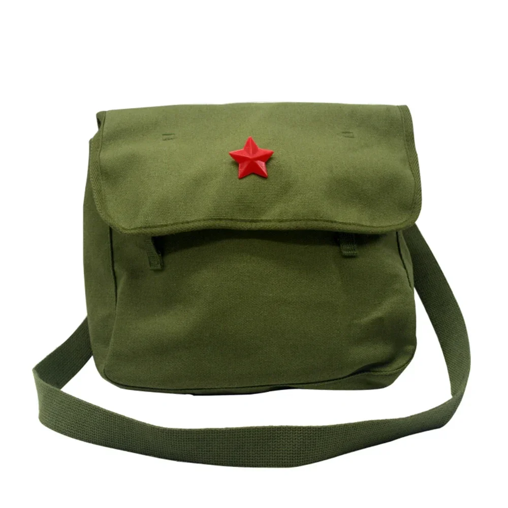 Bolsa de lona militar estilo Vietnam – mensajero vintage roja - imagen 2