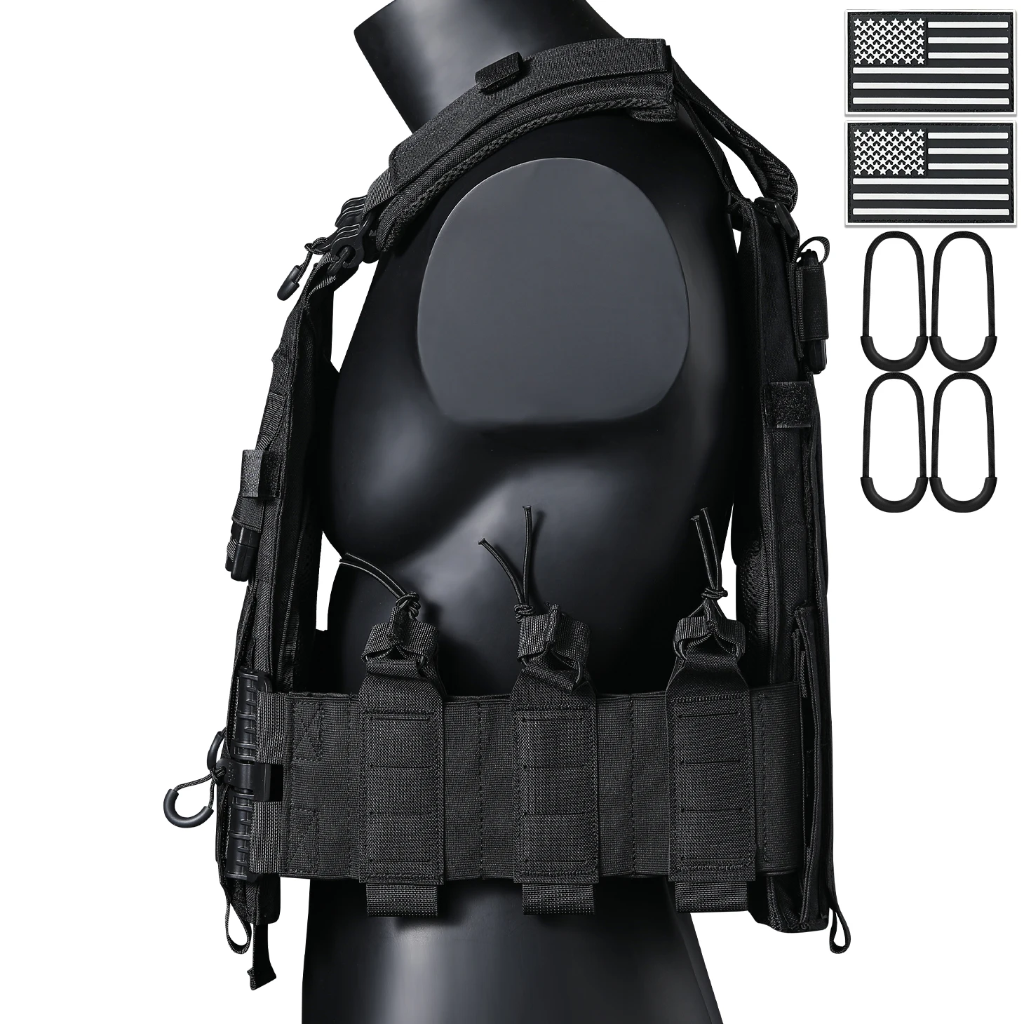Chaleco táctico de caza MOLLE ajustable con corte láser - imagen 2