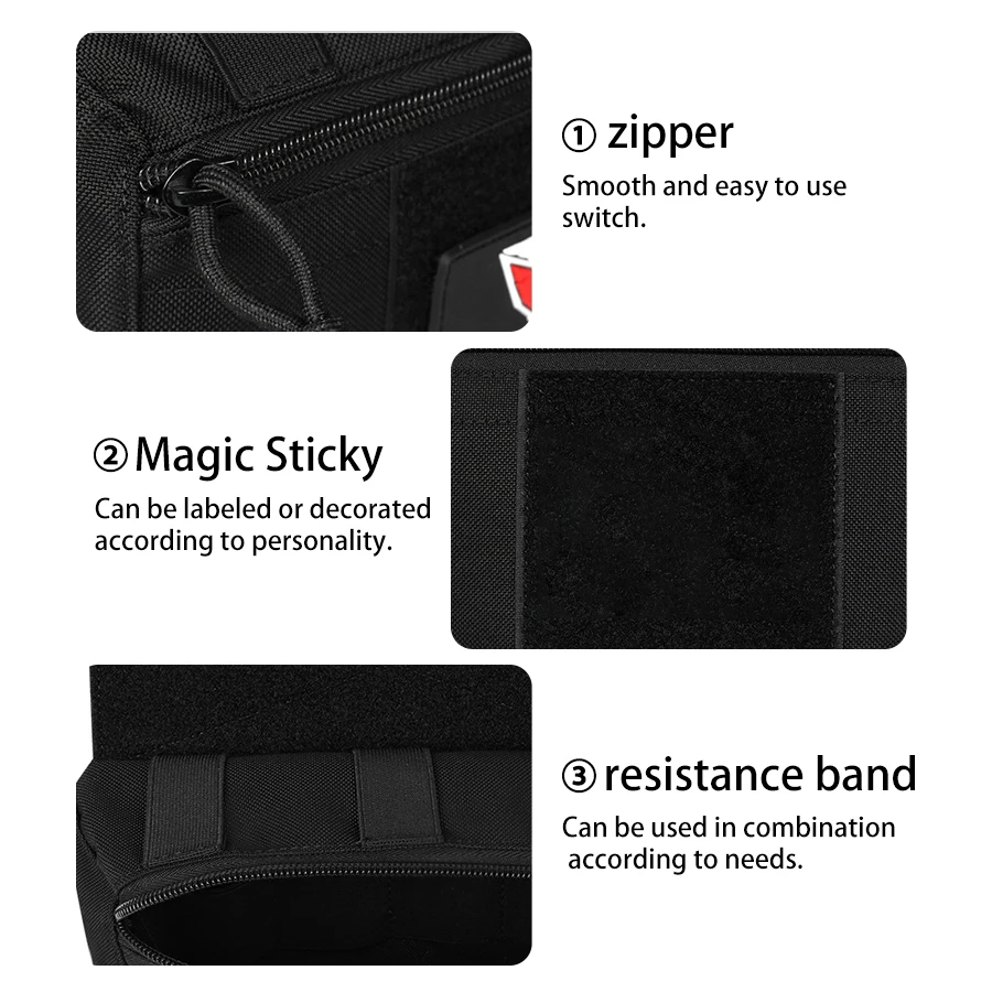 Bolsa táctica de pecho y abdomen con panel de velcro - imagen 4