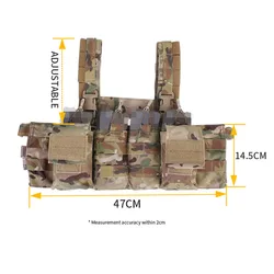 Chaleco táctico ligero EM7450 con bolsillos cargadores para airsoft