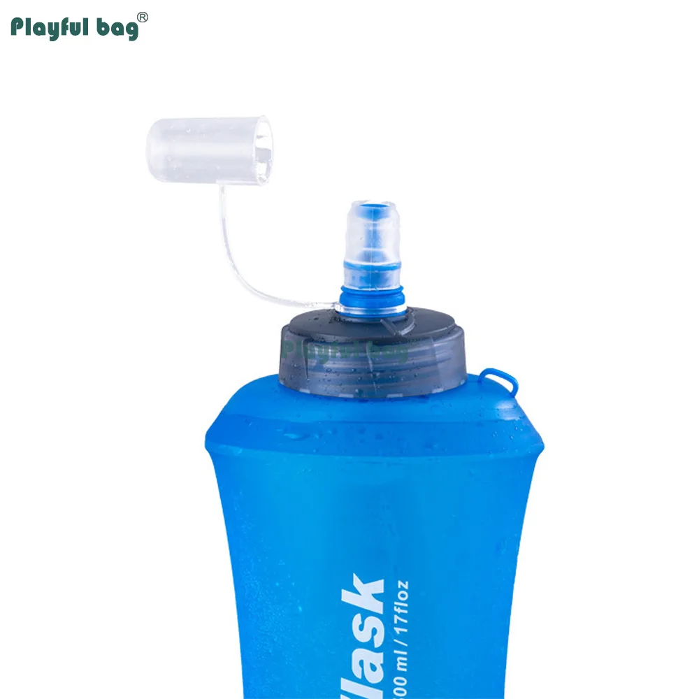 Botella de agua plegable TPU para rutas, correr y ciclismo - imagen 3