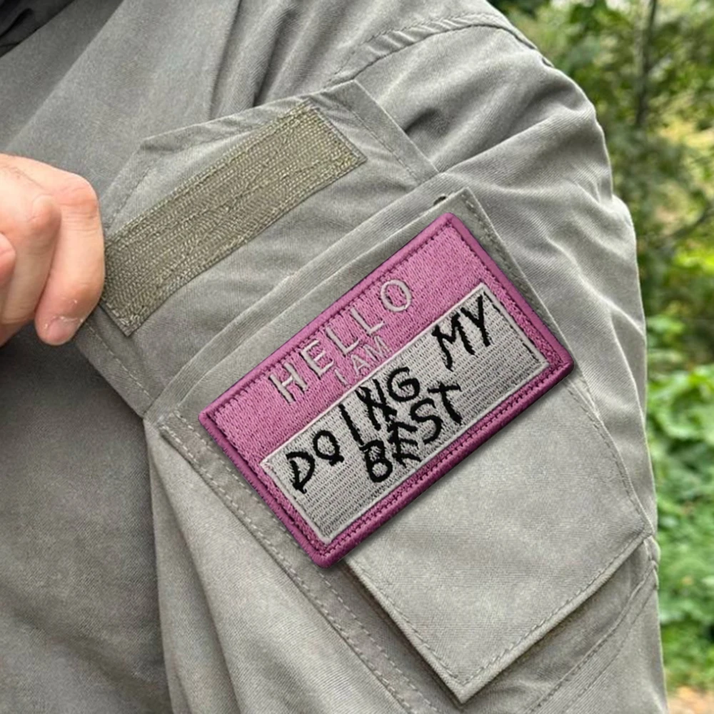 Parche bordado táctico moral velcro para mochila - imagen 3