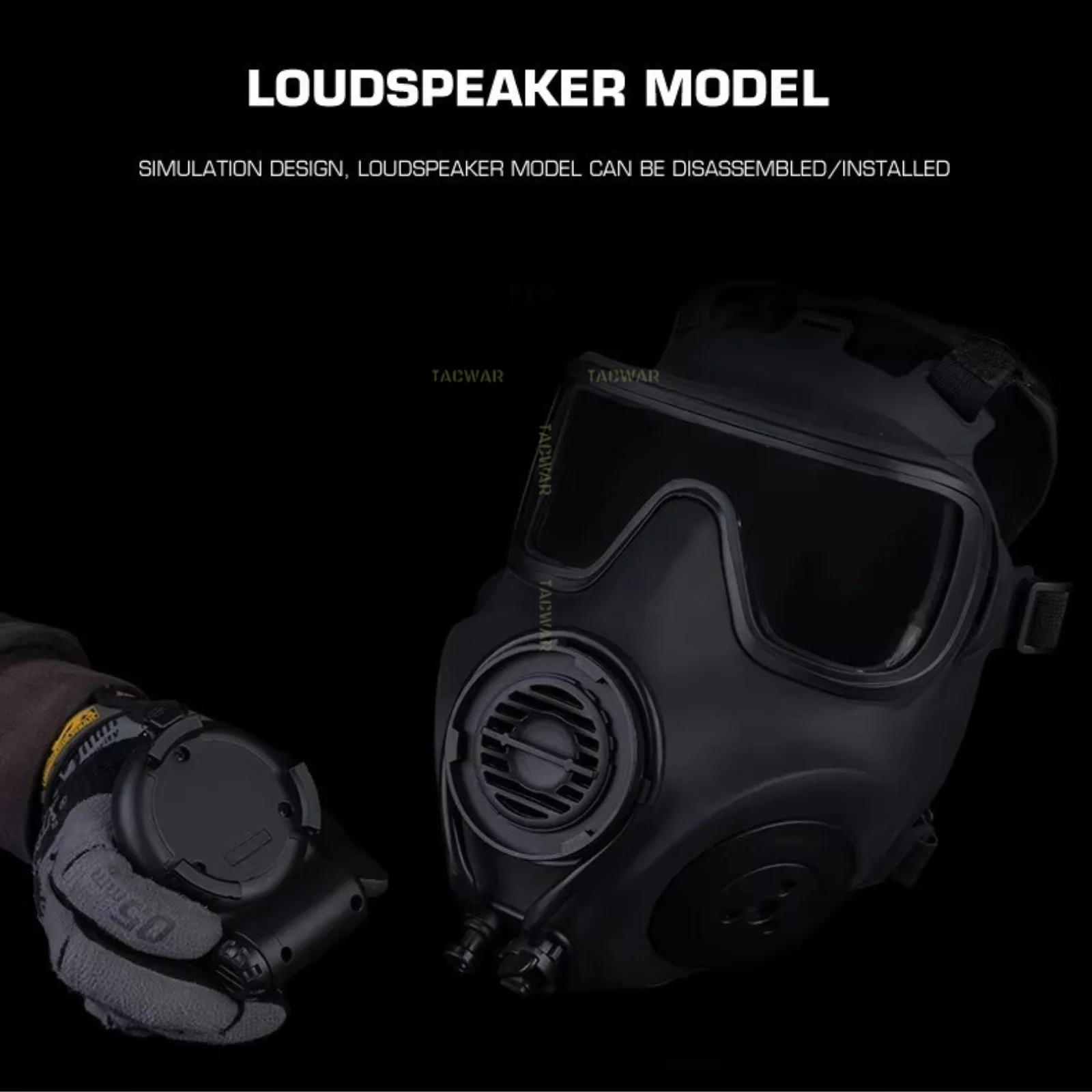 Máscara de gas airsoft FM-53 simulada con micrófono y ventilación - imagen 5