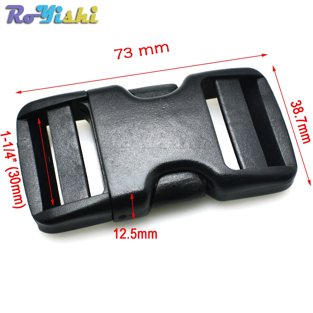 Hebilla liberación lateral plástica 30mm mochilas tácticas