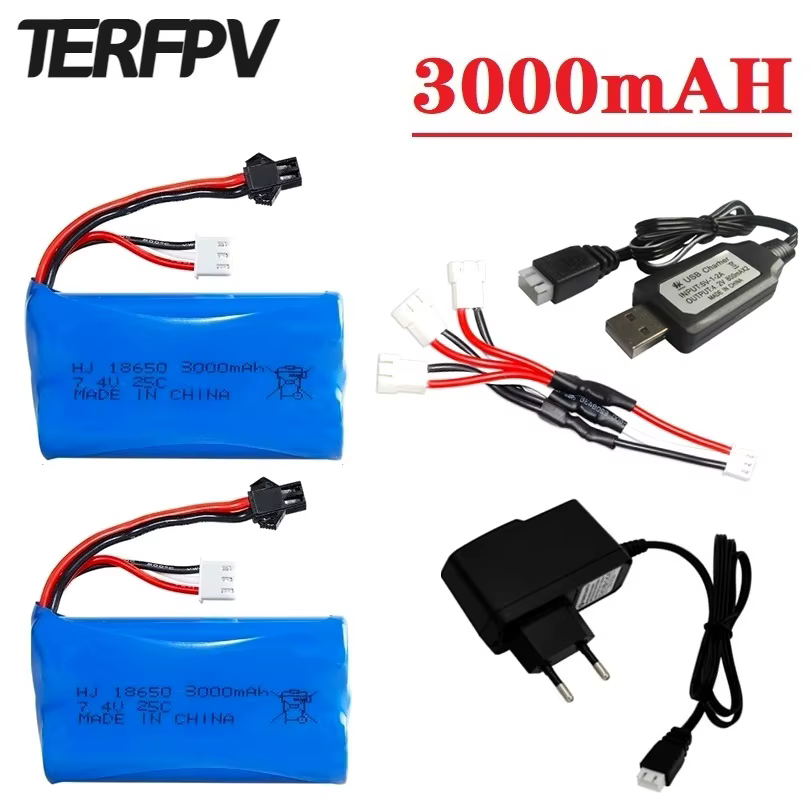 Batería LiPo 7,4 V 3000 mAh SM Plug para RC - imagen 5