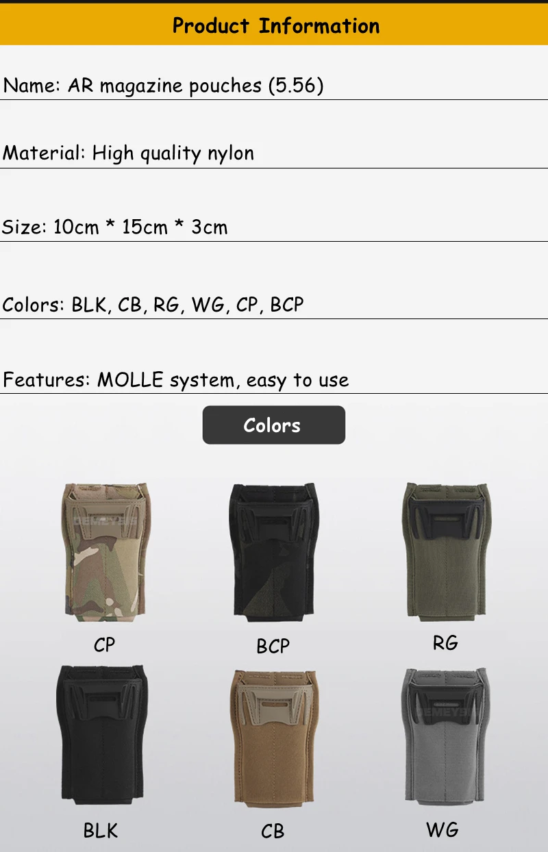 Diseño MOLLE y acceso rápido para cargadores